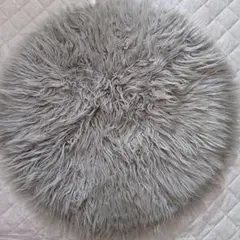 美品シャギー円形ラグ直径70