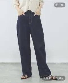 GLOBAL WORK デニムバギーパンツ ネイビーLサイズ　一度着用