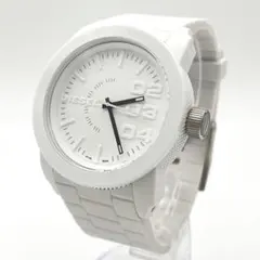 DIESEL DZ-1438 ホワイト アナログ腕時計 ラバーベルト 新品電池