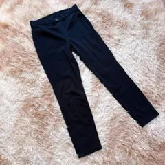 UNIQLO ユニクロ（M）ストレッチ スキニーパンツ ブラック クロップド丈