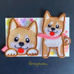 犬ワッペン、柴犬ワッペン 白柴▶︎顔1、全身1枚 - メルカリ