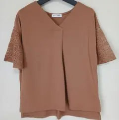 レース袖シャツ