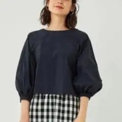 【美品】グリーンレーベル　ボリュームスリーブ ブラウス　アダムエロペ、イエナ