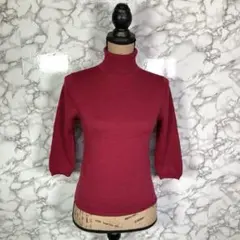 Aylesbury アリスバーリー　（L）　タートルネックニットセーター　赤