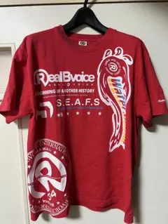 RealBvoice プリントTシャツ レッド