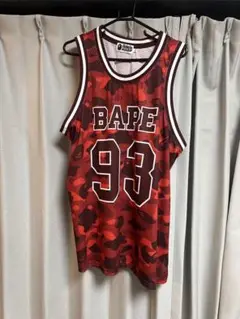 アベイシングエイプ a bathing ape バスケシャツ ユニフォーム A BATHING APE - 激レア L Mitchell&Ness × BAPE BULLS