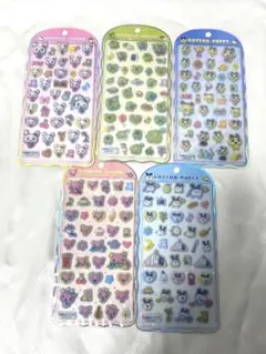 たまごっち コットンパフィーシール 5種セット 新品 미개봉