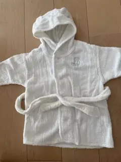 ジェラートピケ　フード付きタオル生地バスローブ