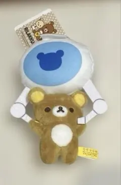 タイムセール　リラックマ　クレーンにぶらさがり　ぶるぶるぬいぐるみ