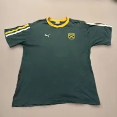 希少 PUMA プーマ ジャマイカ 半袖Tシャツ グリーン M 古着