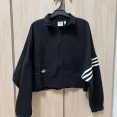 adidas クロップドジャージ XS ブラック