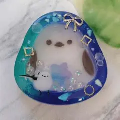 レジンヘアゴム シマエナガ カットレモンのビタミンカラー - メルカリ