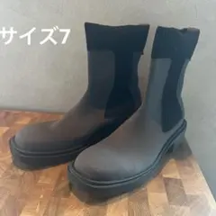 ★完全未使用サイドゴアブーツ（ダークブラウン）24.5cm（防水、洗濯可）