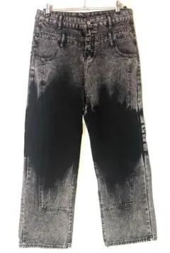 新品】デニムパンツ ダブルウエスト Y2K ジーンズ