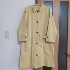 サマンサモスモス　イエローロングコート 前面ポケット付き