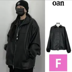 フェイクレザージャケット　ブラック　ダブルジッパー　DOUBLING