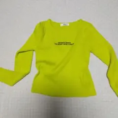 WEGO 長袖 リブニット トップス ライムグリーン　♠新品未使用