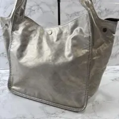 PELLE BORSA ペレボルサ 総柄 コーティング ゴールド トートバッグ