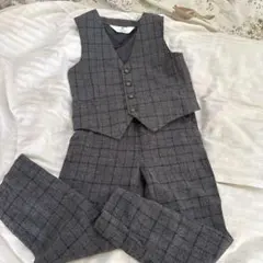 H&M グレー チェック柄 スーツセット