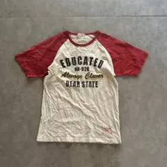 raglan short sleeve shirt y2k red white