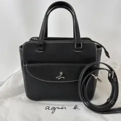 極美品♡アニエスベー♡ショルダーバッグ♡2wayバッグ♡ブラック 極美品 アニエスベー 2way ショルダーバッグ ハンドバッグ 牛革
