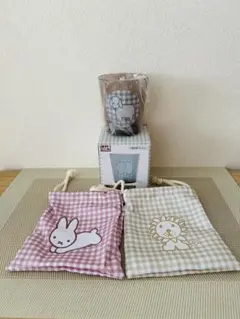 タイトーくじ ブルーナアニマル 巾着とカップセット