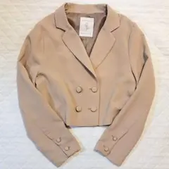 マジェスティックレゴン　ショート丈　ジャケット　アウター　ベージュ　金ボタン　M
