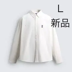 【新品】CHAMPION X ZARA パッチ付きオックスフォードシャツ　L