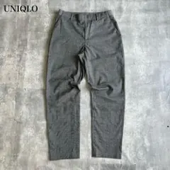 ユニクロ【M】テーパードパンツ グレンチェック 総柄クロップド ウエストゴム