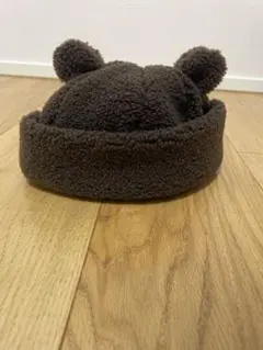 ZARA クマ耳付きフリースニット帽 1-3歳用