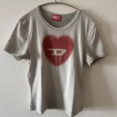 DIESEL Dロゴハートプリント Tシャツ