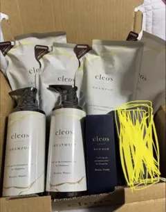 cleos シャンプー トリートメント ヘアミルク セット