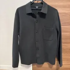 ユニクロ ミラノリブシャツカーディガン グリーン