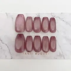 【No.6】ネイルチップ マグネット ちゅるん オフィス ピンク サイズオーダー