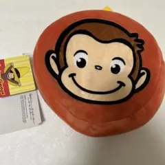 ★ おさるのジョージ　プラチナムザッカぽってりフェイスリュック　オレンジ