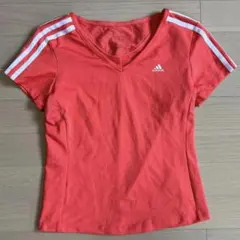 adidas アディダス Tシャツ オレンジ 3本ラインのサムネイル