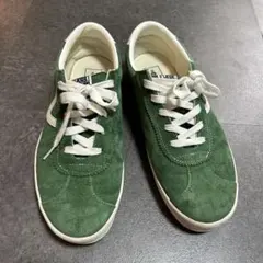 【28cm】Vans グリーン スエード スニーカー