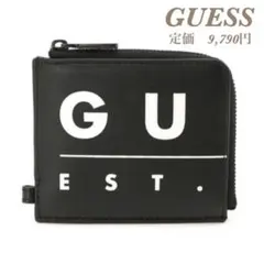 新品【GUESS】ゲス　L字　ジップ　ポケット　コイン　財布