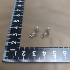 K10ホワイトゴールド カナル４℃ Canal4℃　K10WG ピアス【美品】