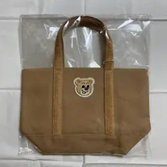 オールドテディ　ワッペントートバッグ　ベージュ　Lサイズ