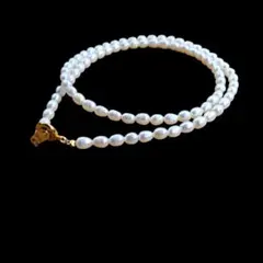 【テリ強】本真珠 パール ネックレス ゴールド 2.0~3.0mm