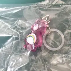 ケアベア クリアマスコットチャーム ピンク チアベア ガチャガチャ