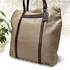 フェリージ 　キャンバス　レザー　トートバッグ　大容量　13−31