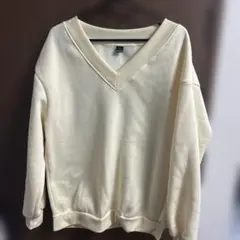 Vネックトレーナー 裏起毛