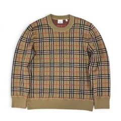 BURBERRY バーバリー ニットセーター ノバチェック 近年 ブラウン Lのサムネイル