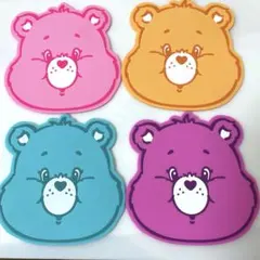 【新品】ケアベア シリコンラバー　コースター 4枚セット