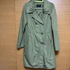 オリーブグリーン ダブル ブレストスプリングコート