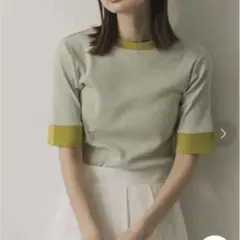 クルーネックリンガーボーダーTシャツ