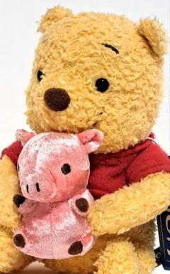 【タグ付】プーさん ぬいぐるみ 子ブタ付き Pooh ナカジマ