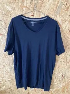 も*丸様 【OLD NAVY】VネックTシャツ 無地 ネイビー